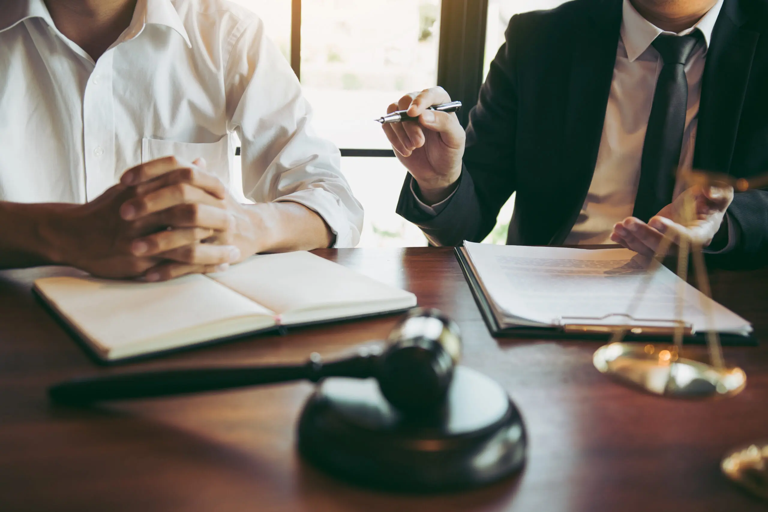 Lawyer explained to the client about the law that must be brough